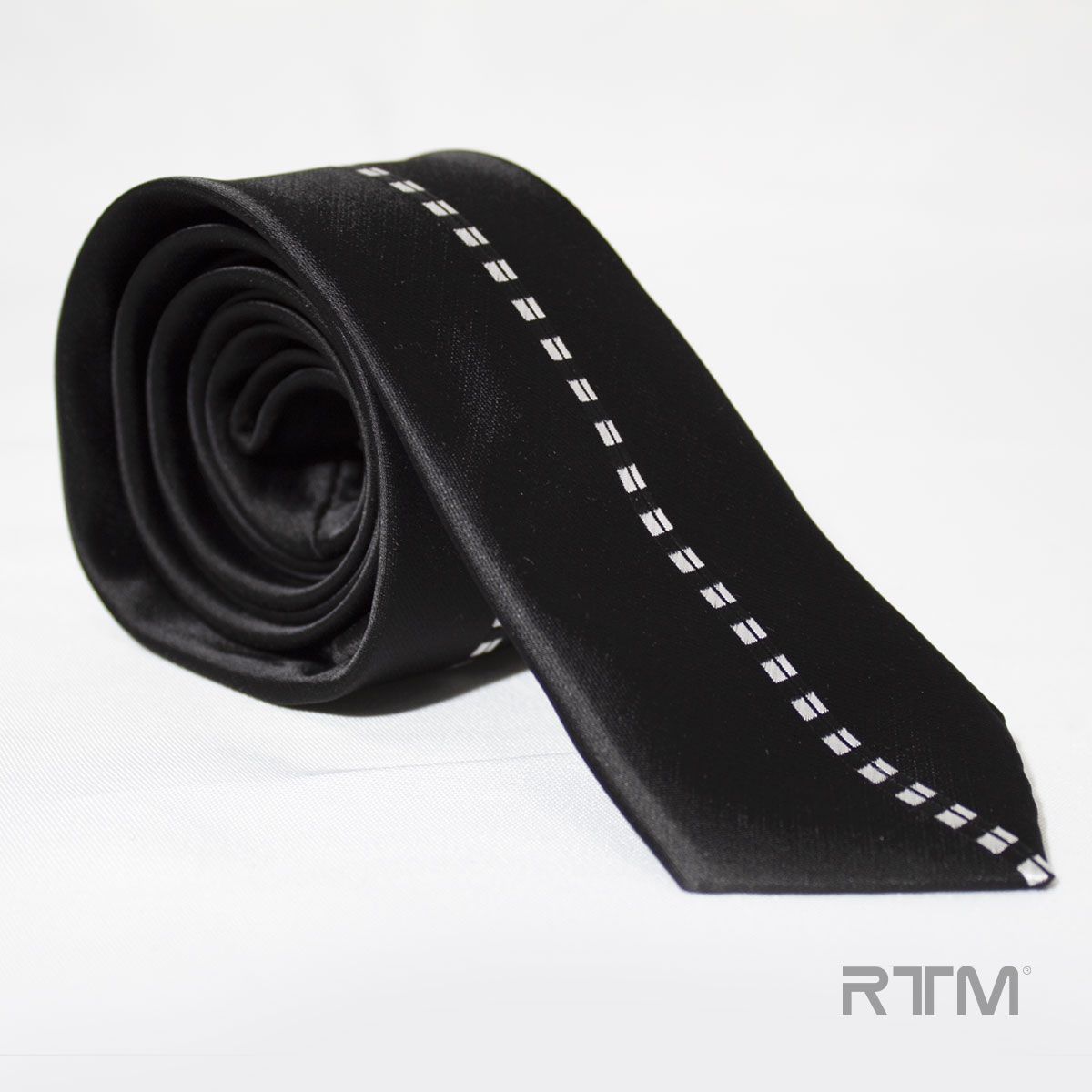 TigerTie - Corbata - Azul Oscuro Azul Claro Antracita Rayas